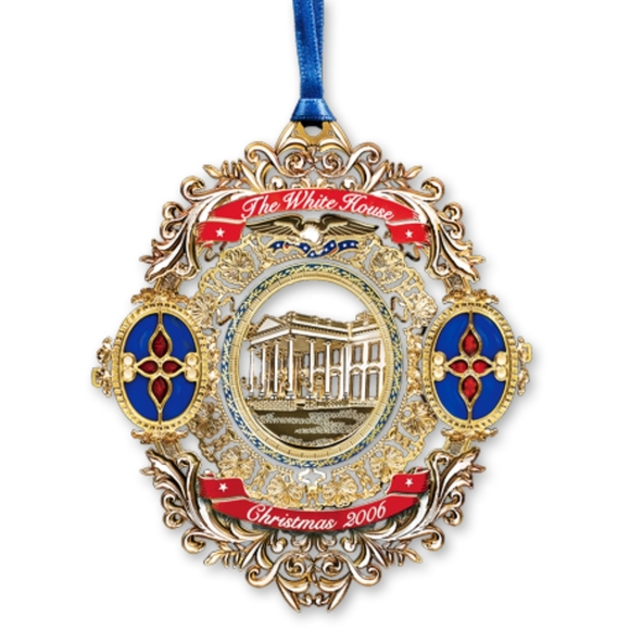 5 for $20 | NIB 2006 Tiffany Glass In The White House Christmas Ornament - Picture 3 of 10